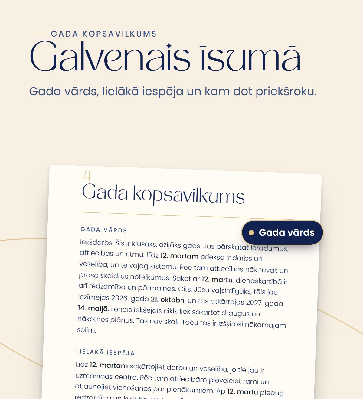 Gada kopsavilkums