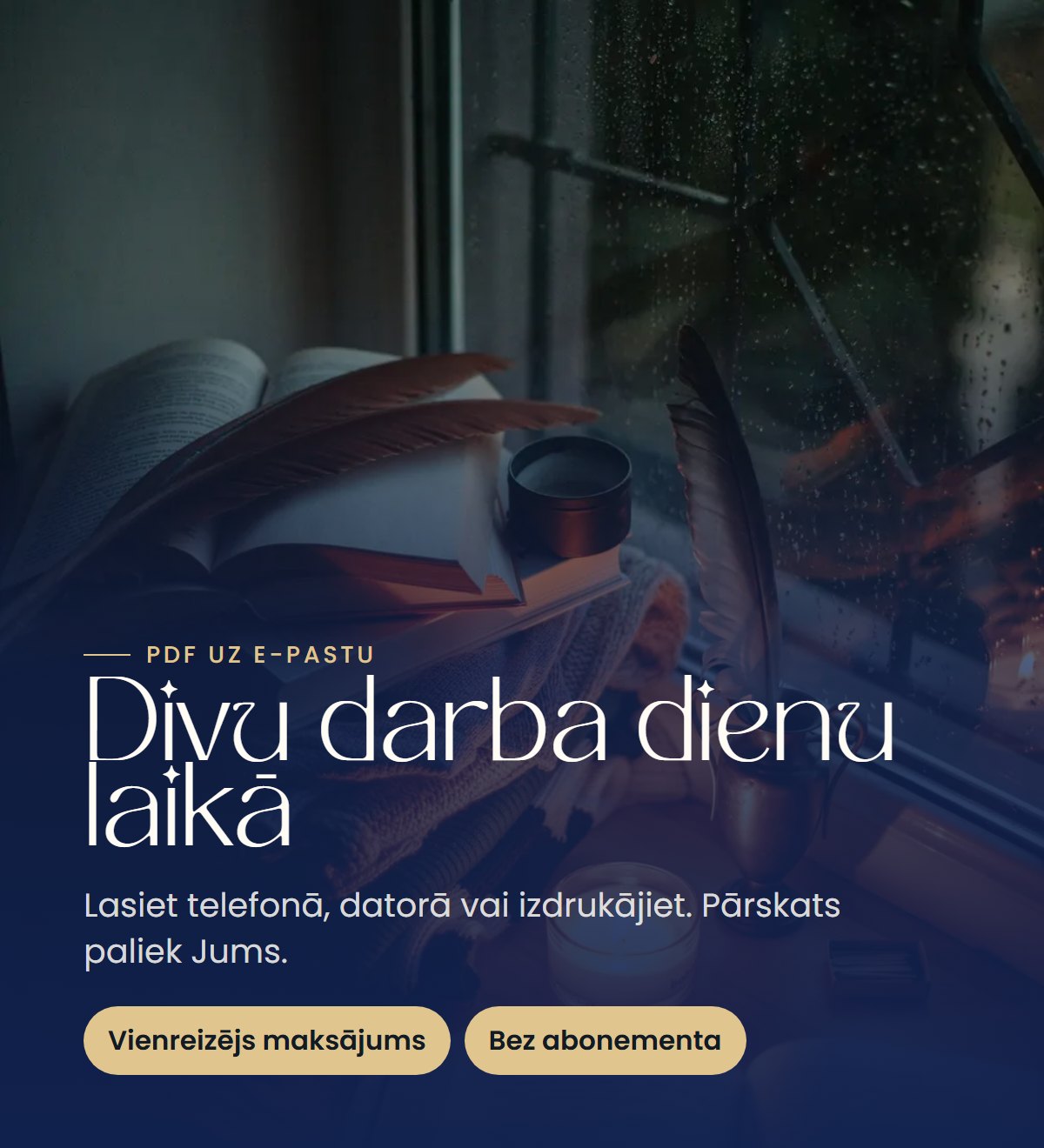 PDF uz e-pastu divu darba dienu laikā