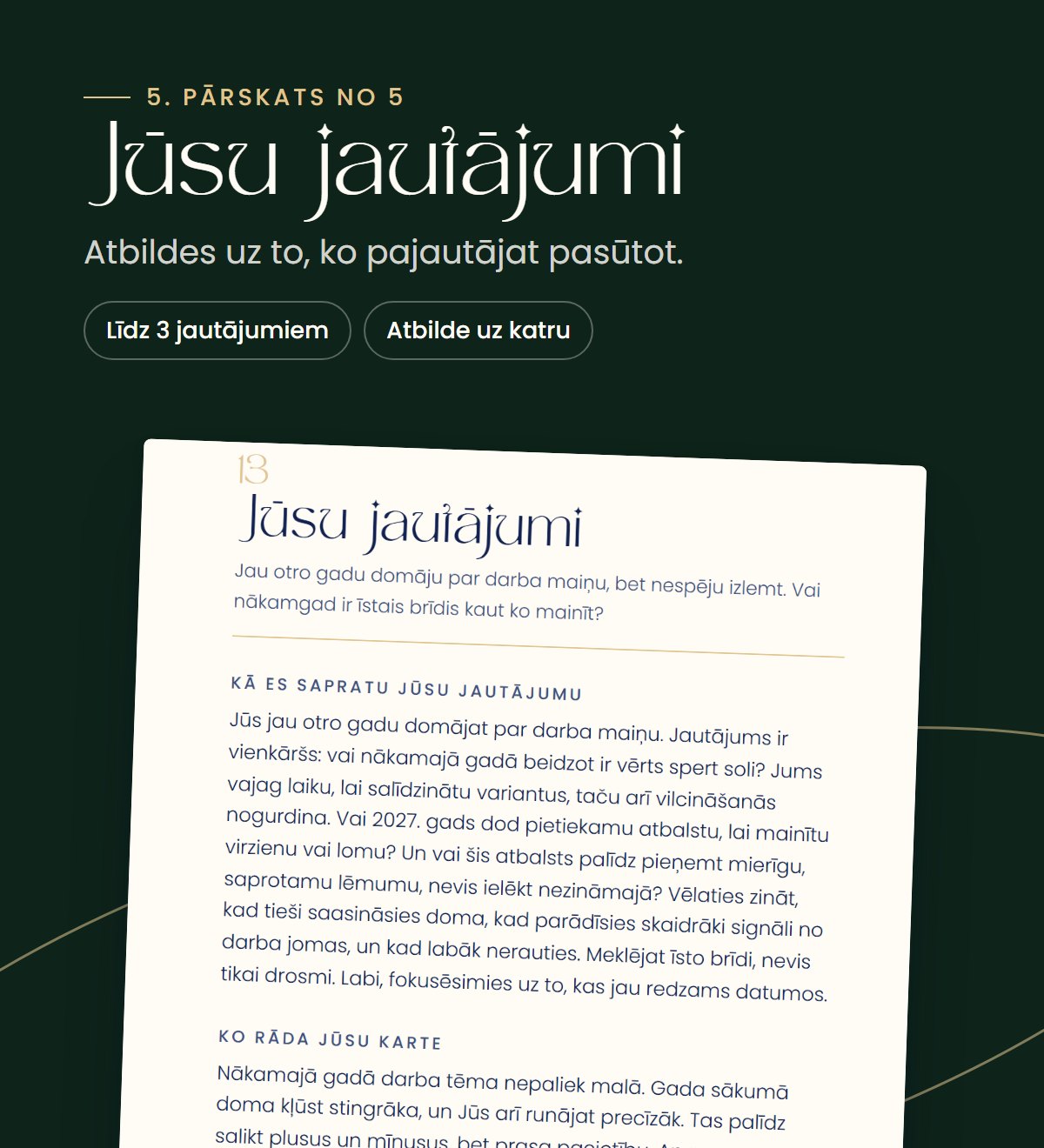5. pārskats «Jūsu jautājumi»: atbilde uz katru Jūsu jautājumu
