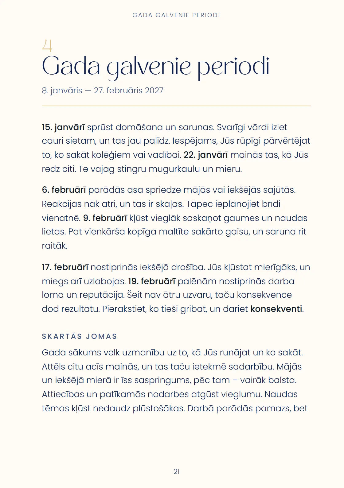Gada galvenie periodi